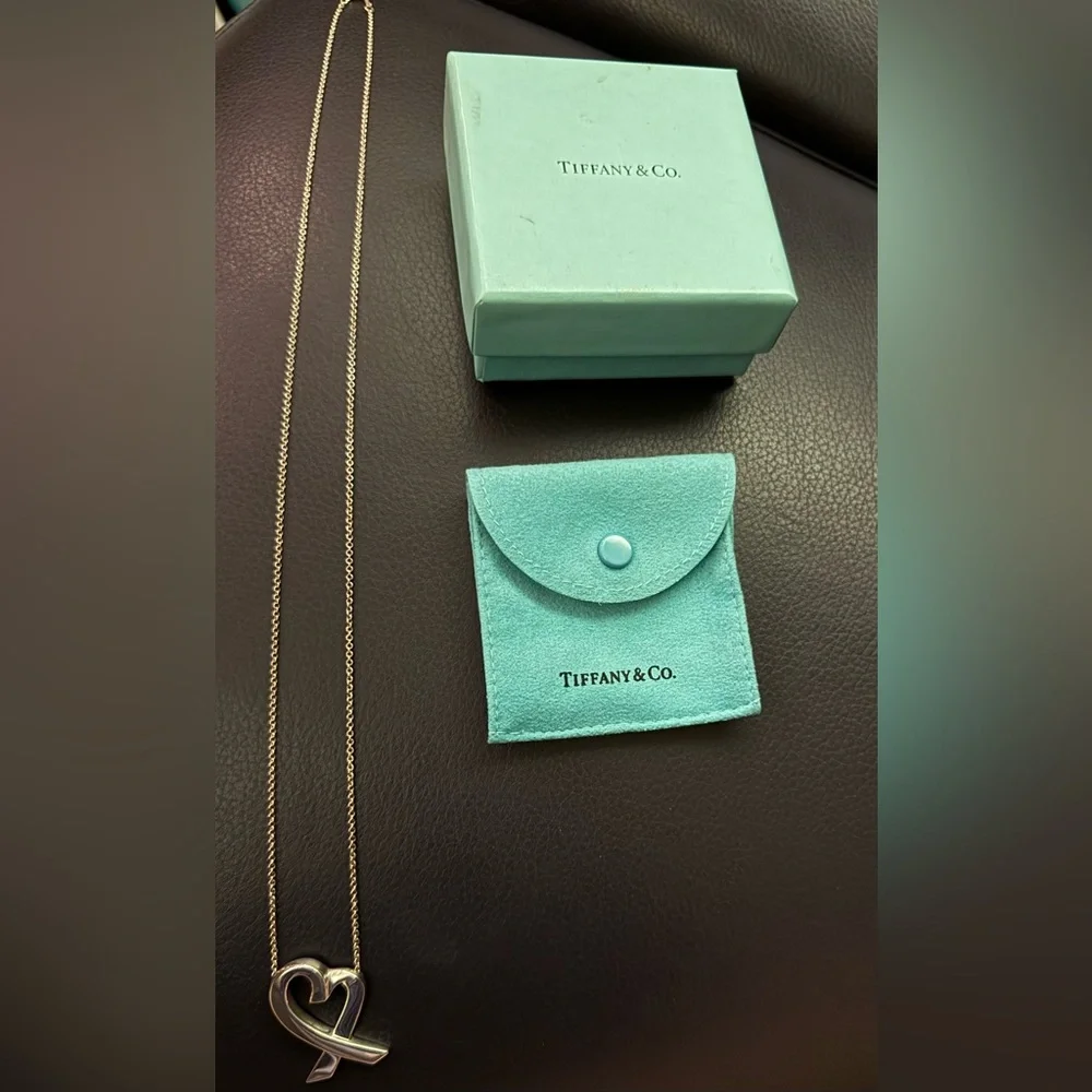 Tiffany & Co. Sterling Silver Paloma Picasso Loving Heart Chain Necklace 24" - Picture 5 of 10